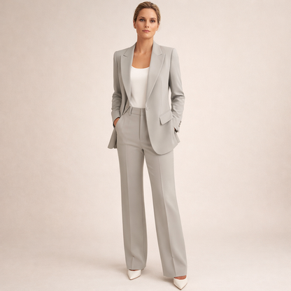 Géraldine | Ensemble blazer et pantalon évasé femme