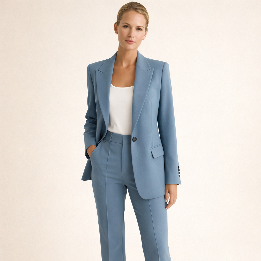 Géraldine | Ensemble blazer et pantalon évasé femme