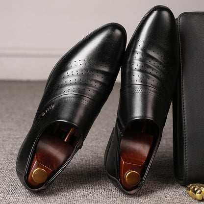 Chaussures homme à bout pointu et élastique
