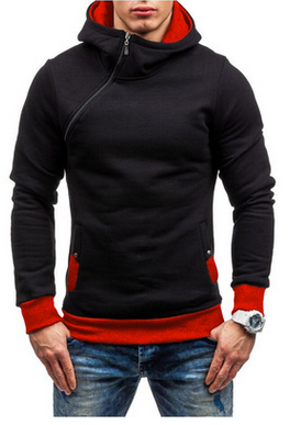 Sweat à capuche zippé homme noir coupe régulière