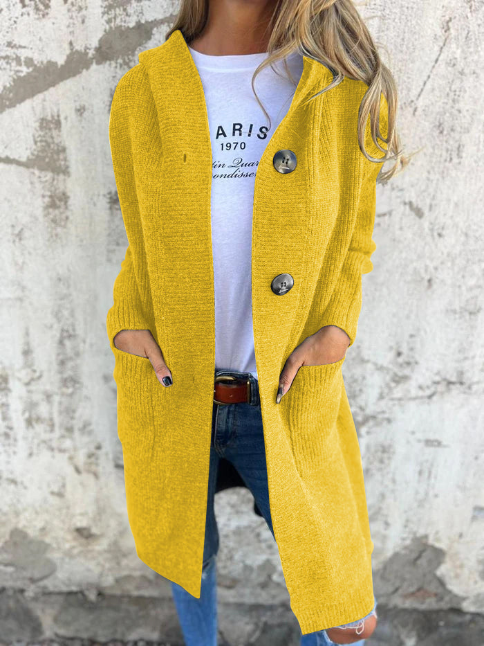 Eléa | Cardigan femme long à capuche