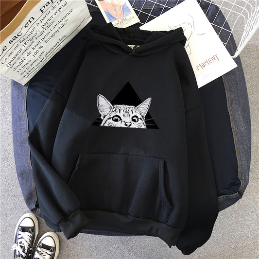 Sweat à capuche femme en polyester, coloris au choix