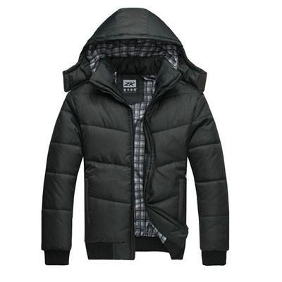 Parka d'hiver noire homme vue de face