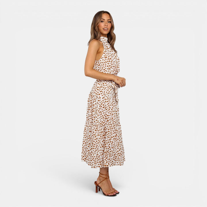 Juliette | Robe longue à pois sans manches
