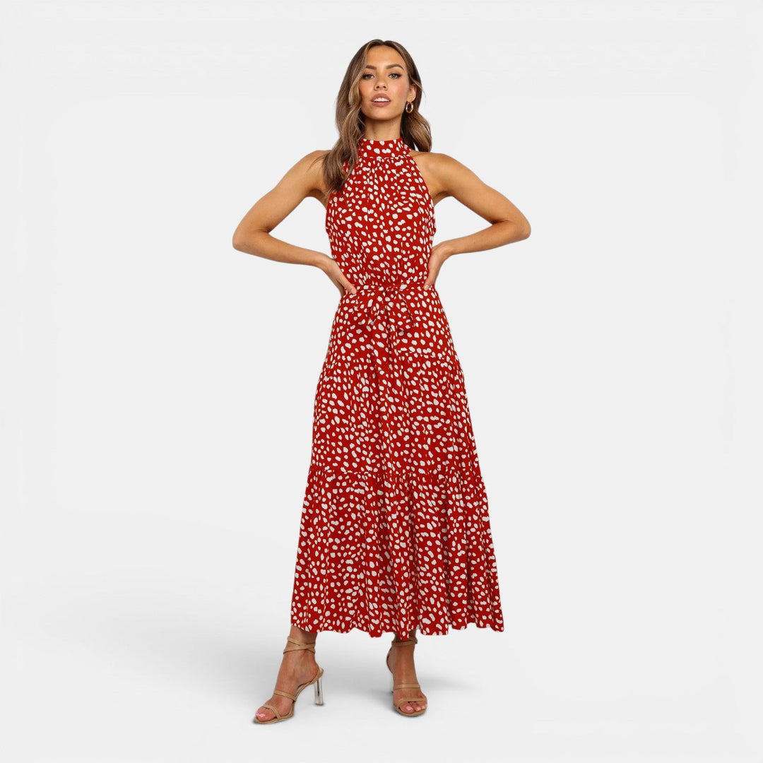 Juliette | Robe longue à pois sans manches