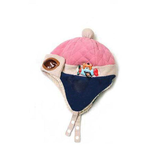 Bonnet d'hiver femme au style pilote, vue de face