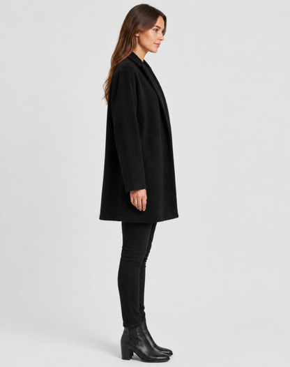 Manteau femme en laine coupe ville