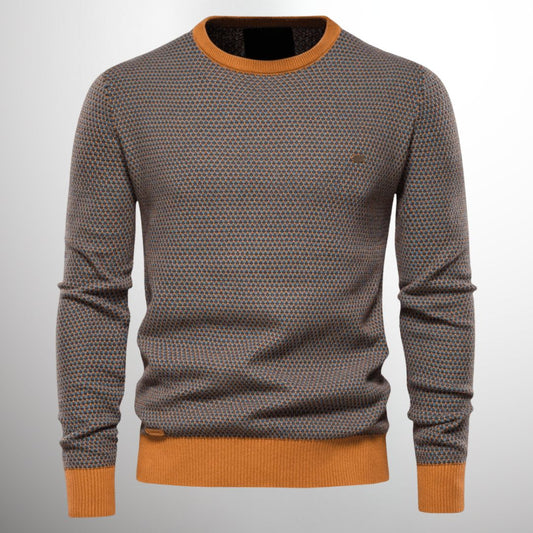 Pull en maille homme coupe classique - orange