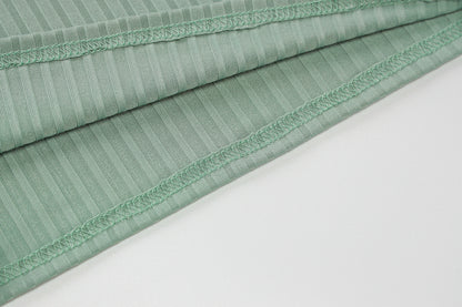 Robe mini femme rayée tricotée sans manches vert rose
