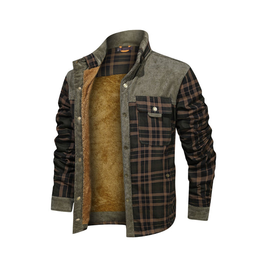 Manteau homme d'hiver à boutonnage simple, style casual