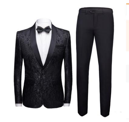 Costume homme pour mariage en bleu, noir, blanc et bordeaux