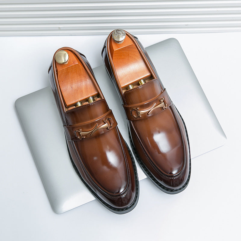 Mocassins homme à talon bas en marron ou noir