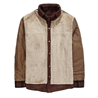 Veste d'hiver homme à carreaux en coton