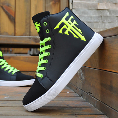 Sneakers montantes homme blanches à bout rond