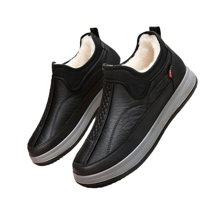 Bottines d'hiver homme noires à semelle plateforme