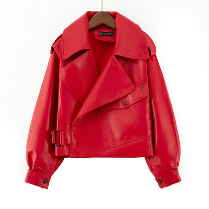 Veste motard courte femme avec zip, coupe slim
