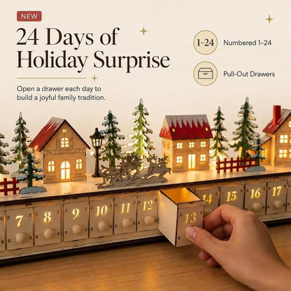 Mahaut | Calendrier de l’Avent village de Noël en bois
