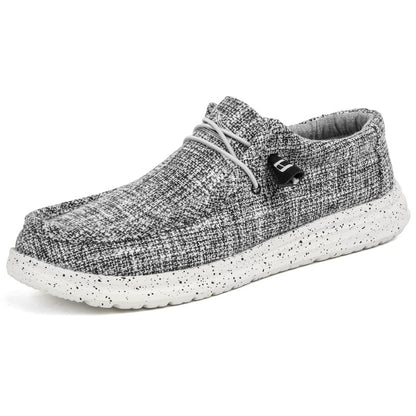 Mocassins toile homme casual à enfiler vue de profil