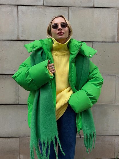 Parka homme à capuche amovible, coupe ample, hiver
