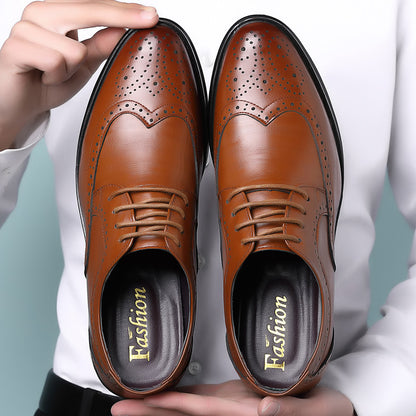 Chaussures habillées en cuir homme au motif ciselé