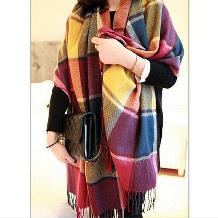 Écharpe châle femme automne hiver, plusieurs coloris