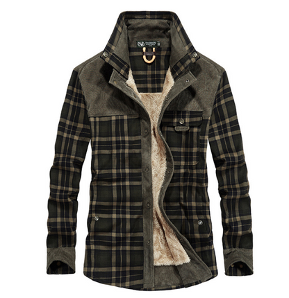 Veste d'hiver homme à carreaux en coton