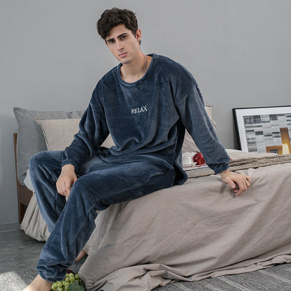 Ensemble pyjama homme flanelle deux pièces, haut et pantalon