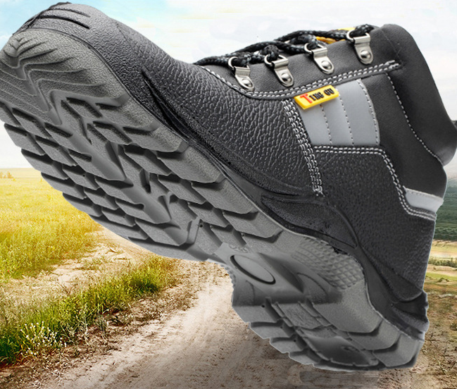 Bottes de sécurité noires à embout acier pour homme