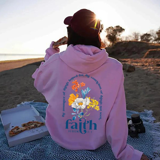 Sweat à capuche femme imprimé ample, manches longues