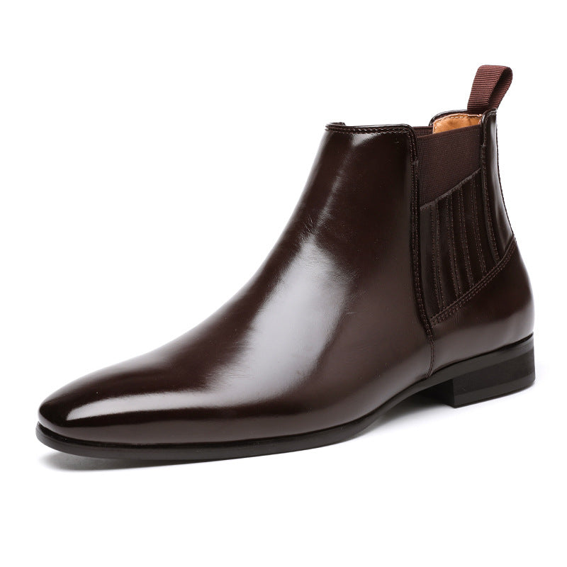 Bottines Chelsea homme bout pointu talon carré