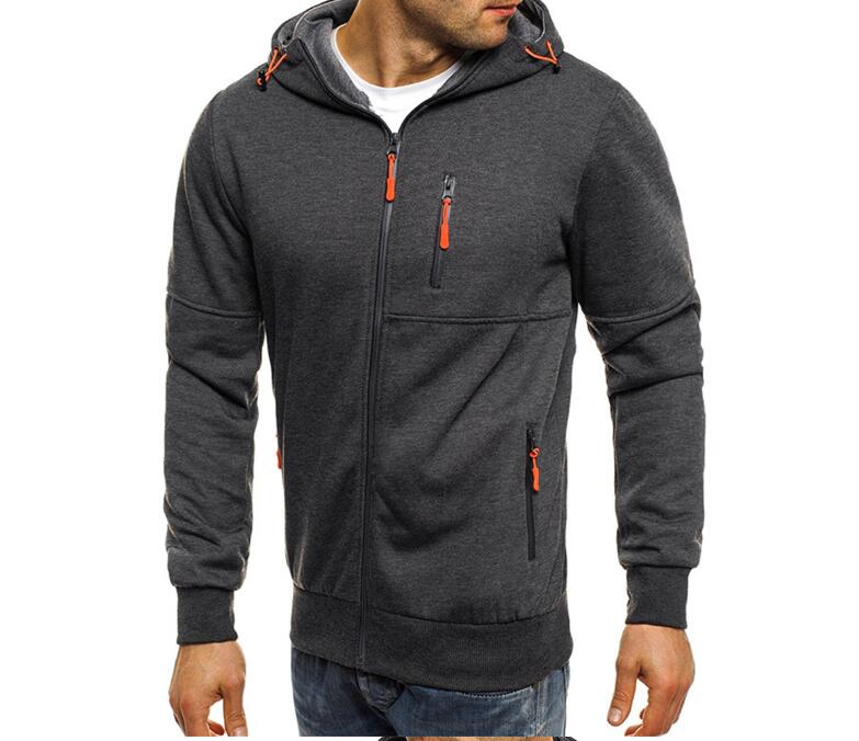 Sweat à capuche zippé homme camouflage jacquard noir
