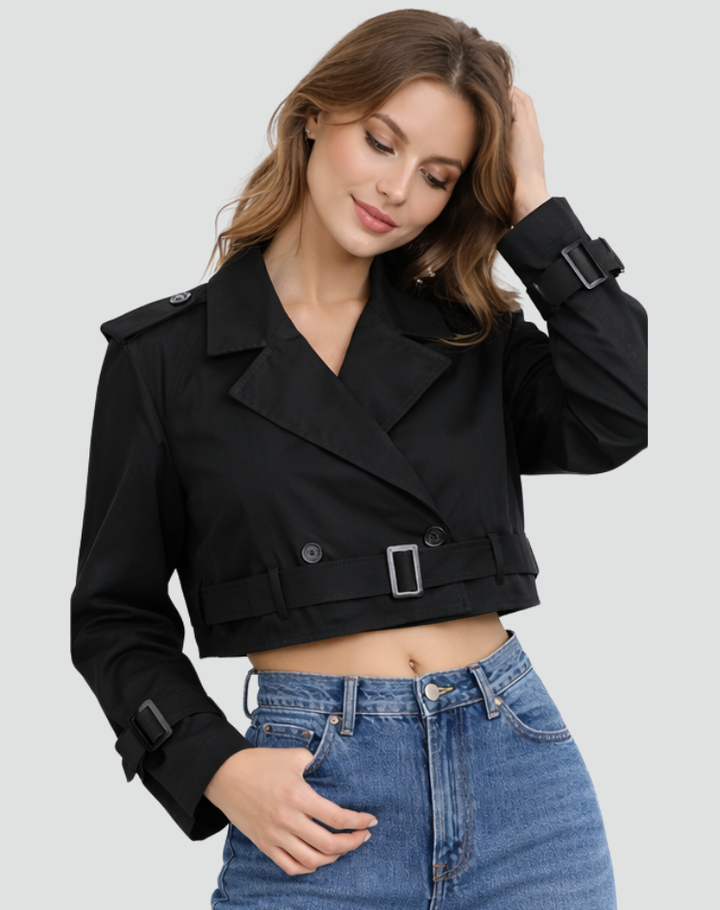 Léa | Trench Court Femme en Coton