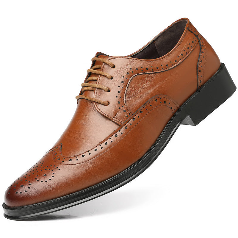 Chaussures habillées en cuir homme au motif ciselé