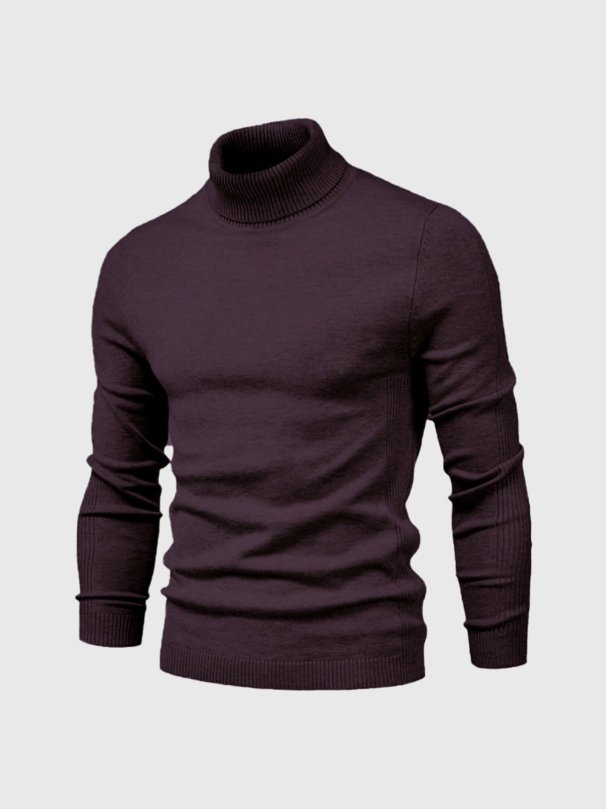 Pull col roulé homme style moderne - violet