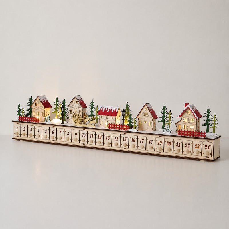 Mahaut | Calendrier de l’Avent village de Noël en bois