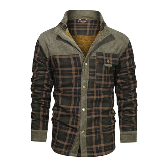 Manteau homme d'hiver à boutonnage simple, style casual