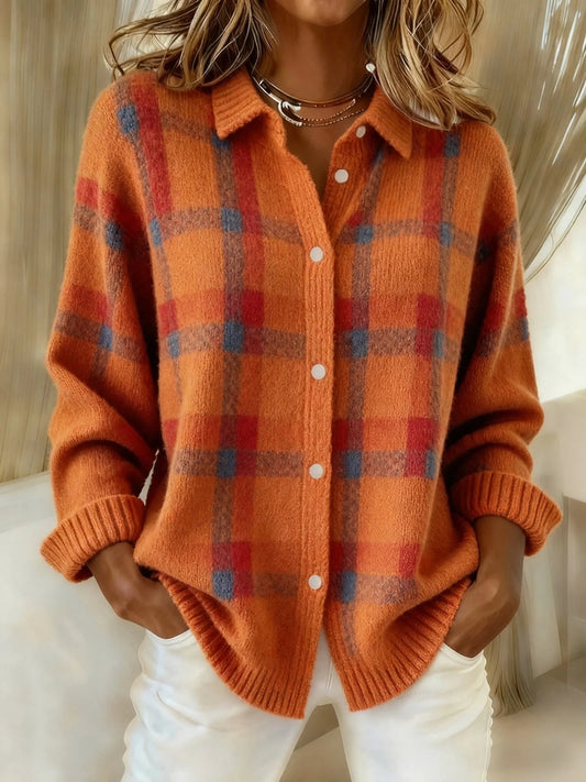 Léa | Gilet à Carreaux Femme