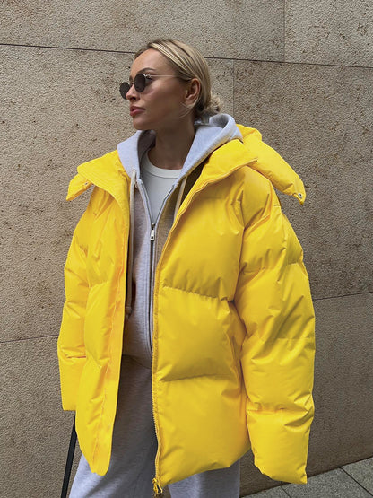 Parka homme à capuche amovible, coupe ample, hiver