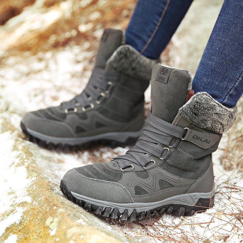 Bottines femme hiver à lacets et talon haut