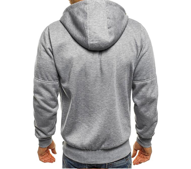 Sweat à capuche zippé homme camouflage jacquard noir