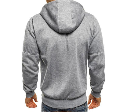 Sweat à capuche zippé homme camouflage jacquard noir