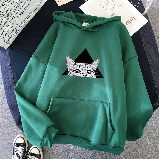 Sweat à capuche femme en polyester, coloris au choix