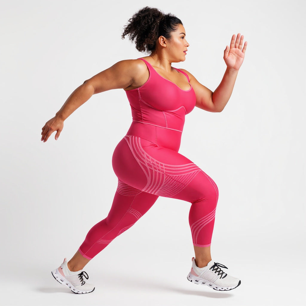 Legging anti-cellulite femme gainant 3D, coupe ajustée