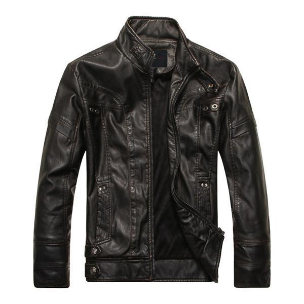 Veste homme en simili cuir style urbain