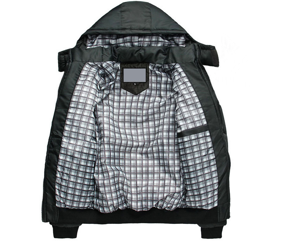 Parka d'hiver noire homme vue de face