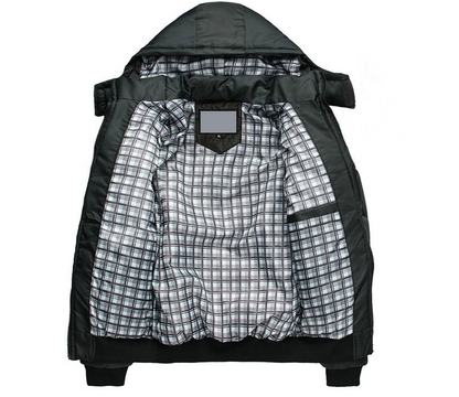 Parka d'hiver noire homme vue de face