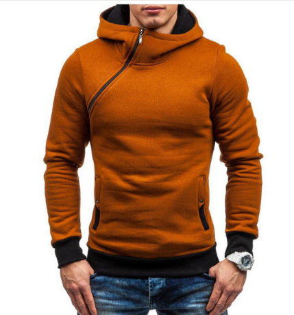 Sweat à capuche zippé homme noir coupe régulière