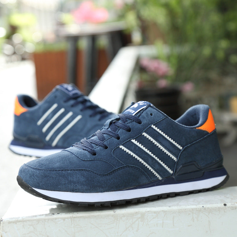 Baskets casual homme gris et bleu