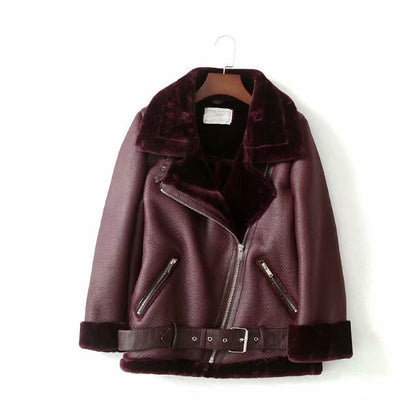 Veste motard femme à col polo en plusieurs coloris
