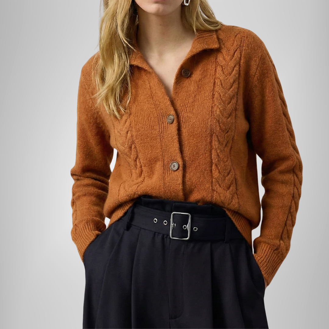 Danièle | Cardigan torsadé col V femme